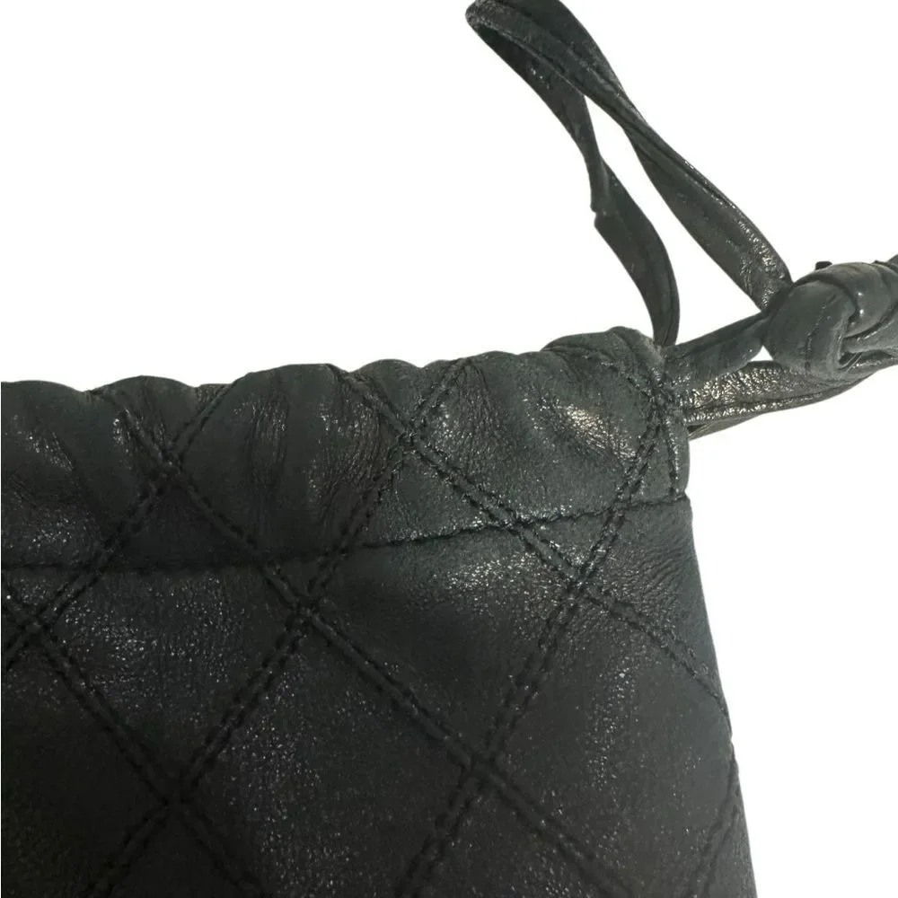 CHANEL Black Drawstring Bag